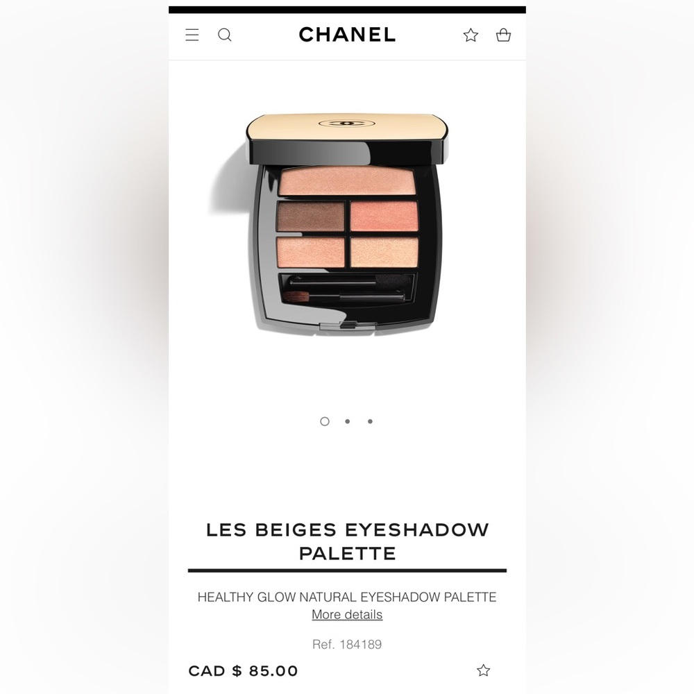 BNIB: Chanel Les Beiges Eyeshadow Palette in WARM